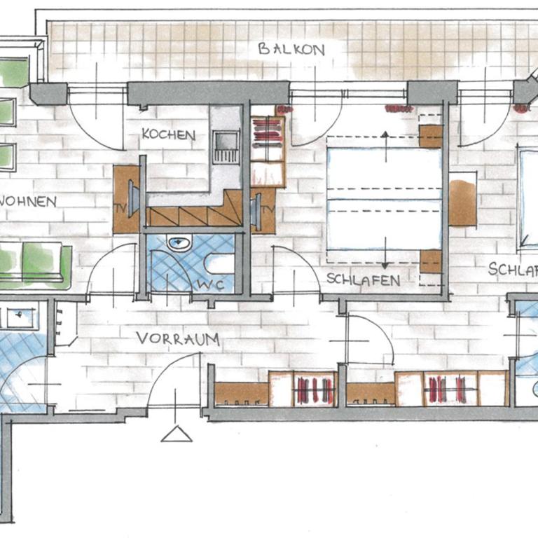 Appartements Alpenkristall - Superior Two-Bedroom Apartment - 14