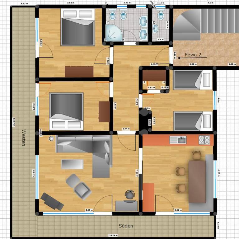 Ferienwohnungen Anger - Apartment mit 3 Schlafzimmern - 9