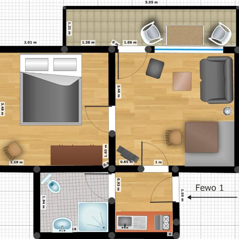Ferienwohnungen Anger - Apartment mit 1 Schlafzimmer - 2