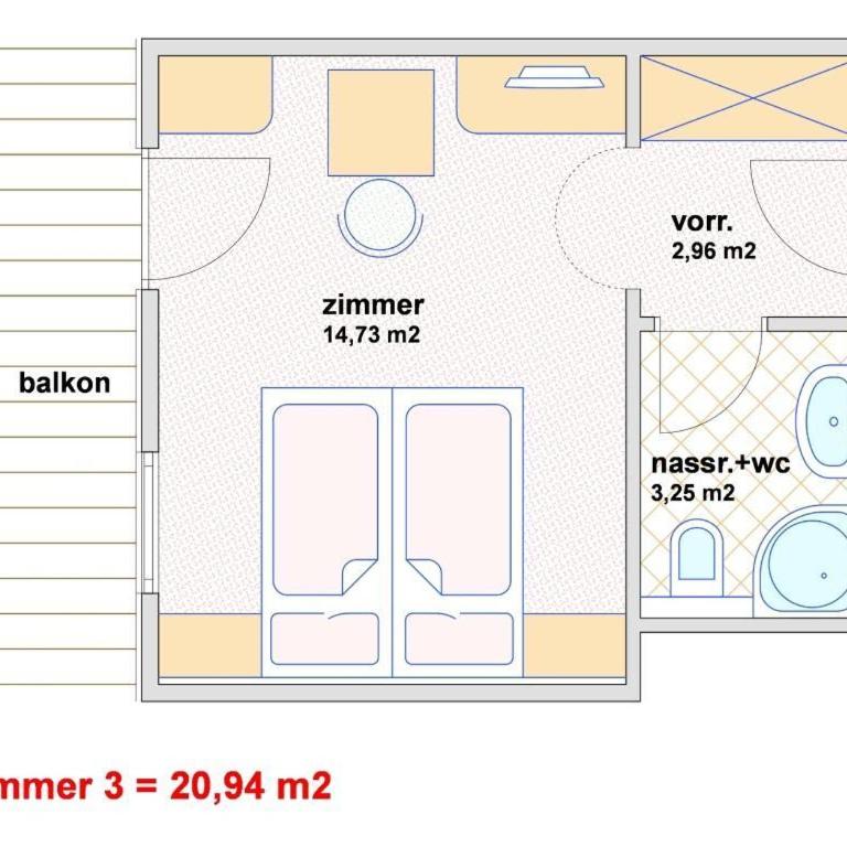 Appartement Hotel Garni Matthäuserhof - Standard Doppelzimmer - 5