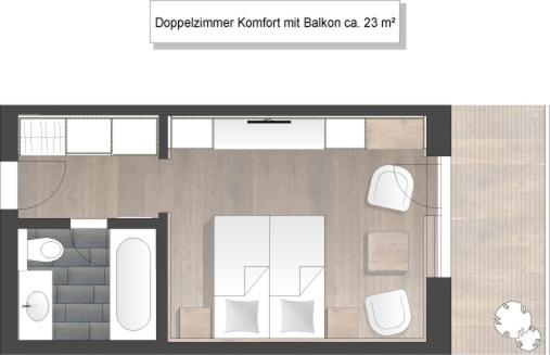 Hotel Garni Panorama - Comfort Doppelzimmer mit Balkon - 3