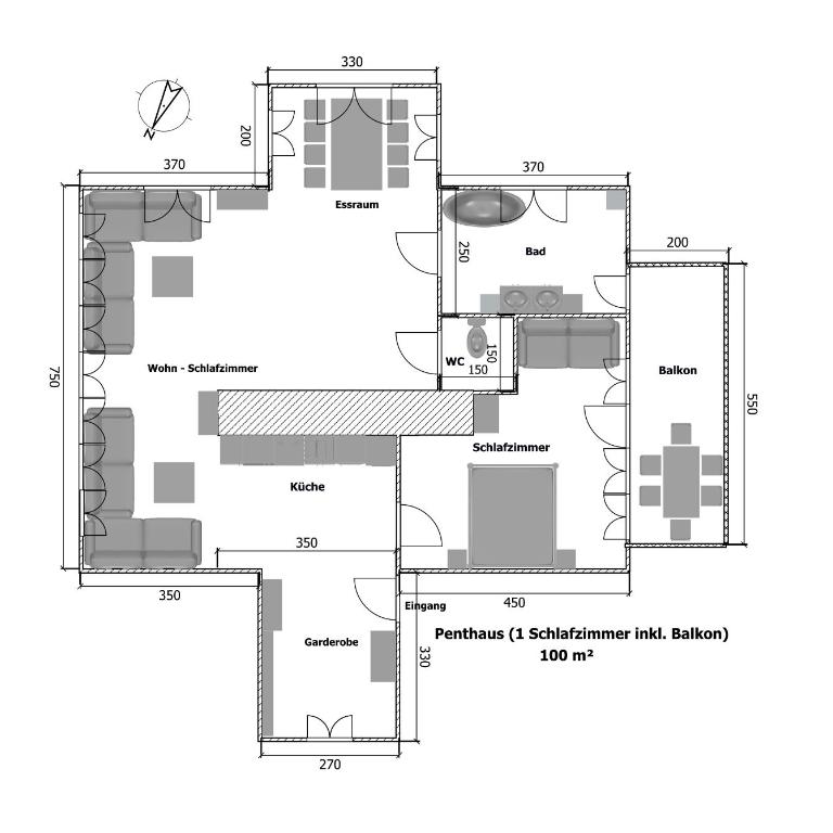 Apartment Angerer Bad Aussee - One-Bedroom Penthouse Apartment with Balcony - 10