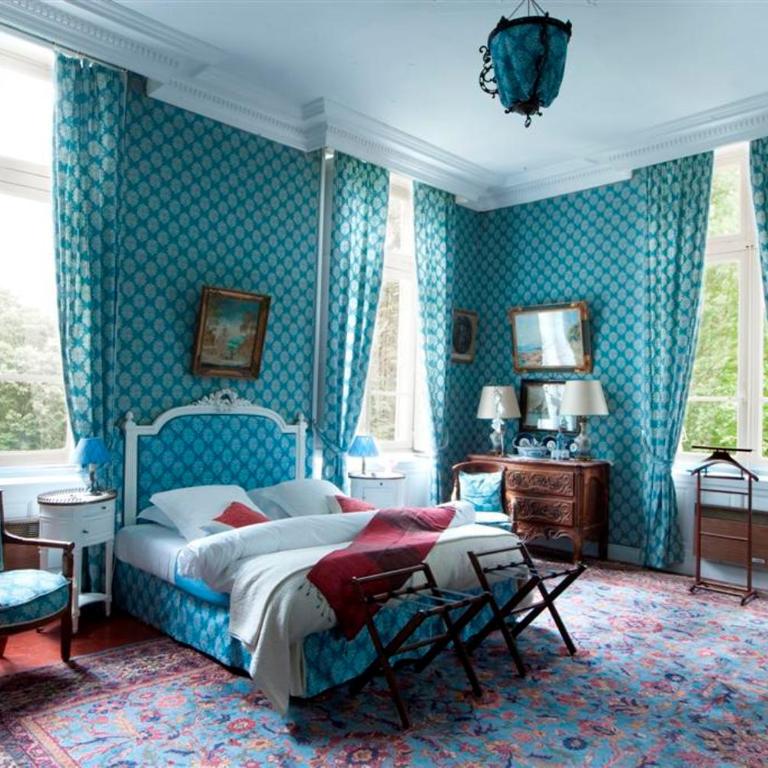 Chateau de Raissac - Chambre Double de Luxe Bleue - Vue sur Jardin - 3