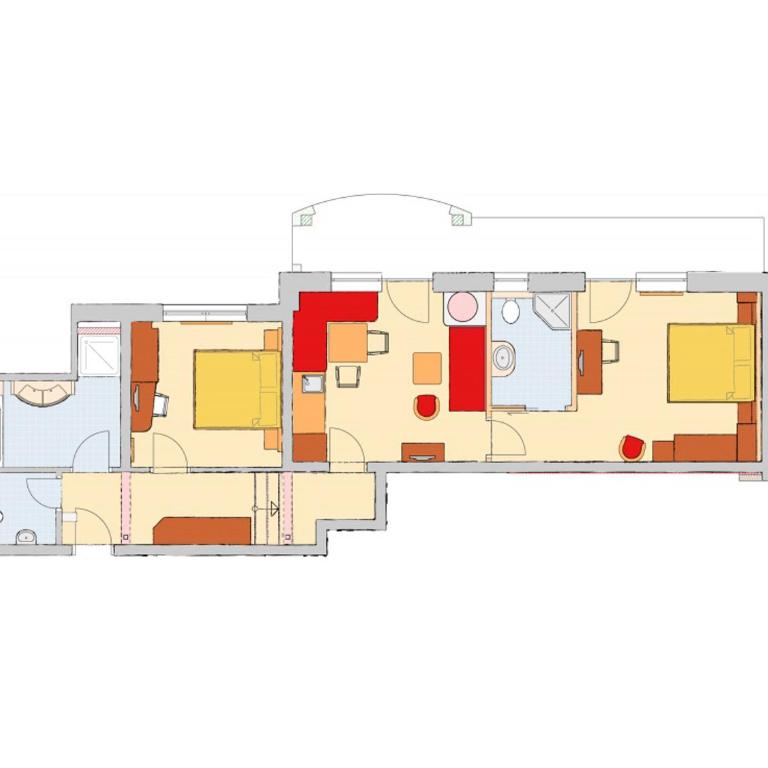Bauernhof Hotel Oberschwarzach - Superior Familiensuite mit zwei Badezimmern - 1