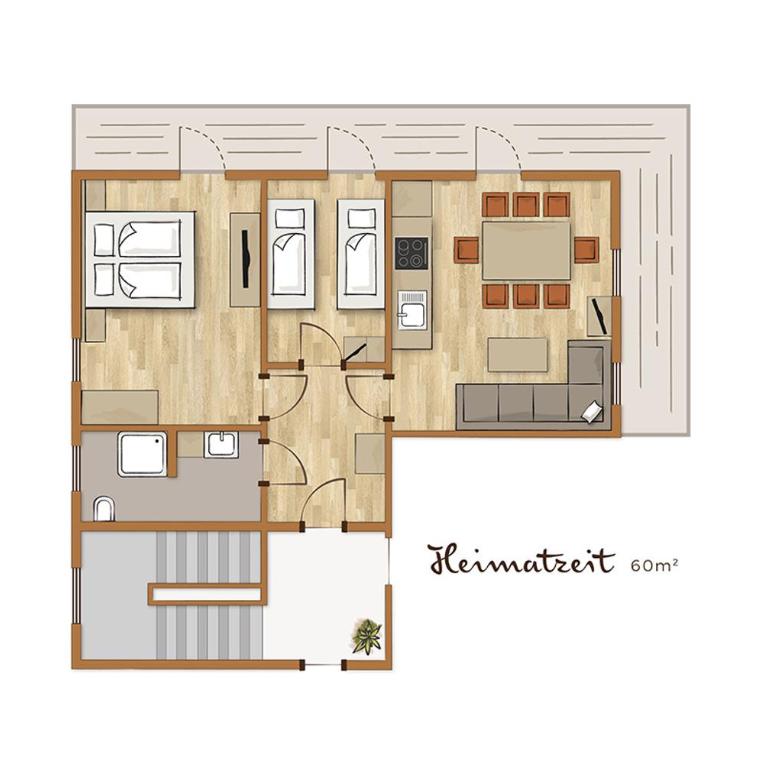 MEINE HEIMAT - Charming Mountain Apartments & Free Summercard - Apartment mit 2 Schlafzimmern und Balkon - Nebengebäude - 2