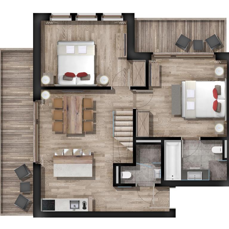 Obermühle 4*S Boutique Resort - Master Suite mit 2 Schlafzimmern - 9