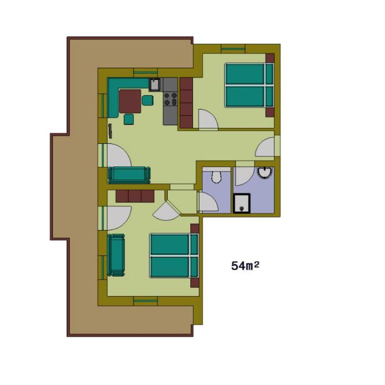 Gästehaus Brigitte - Apartment mit 2 Schlafzimmern - 2