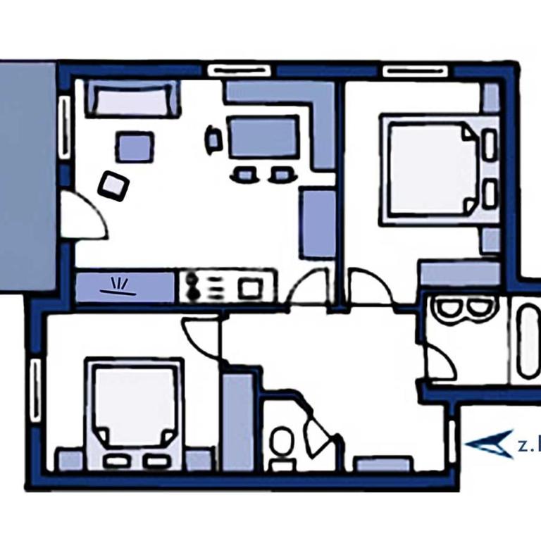 Aparthotel Bernhof - Apartment mit 2 Schlafzimmern - 1