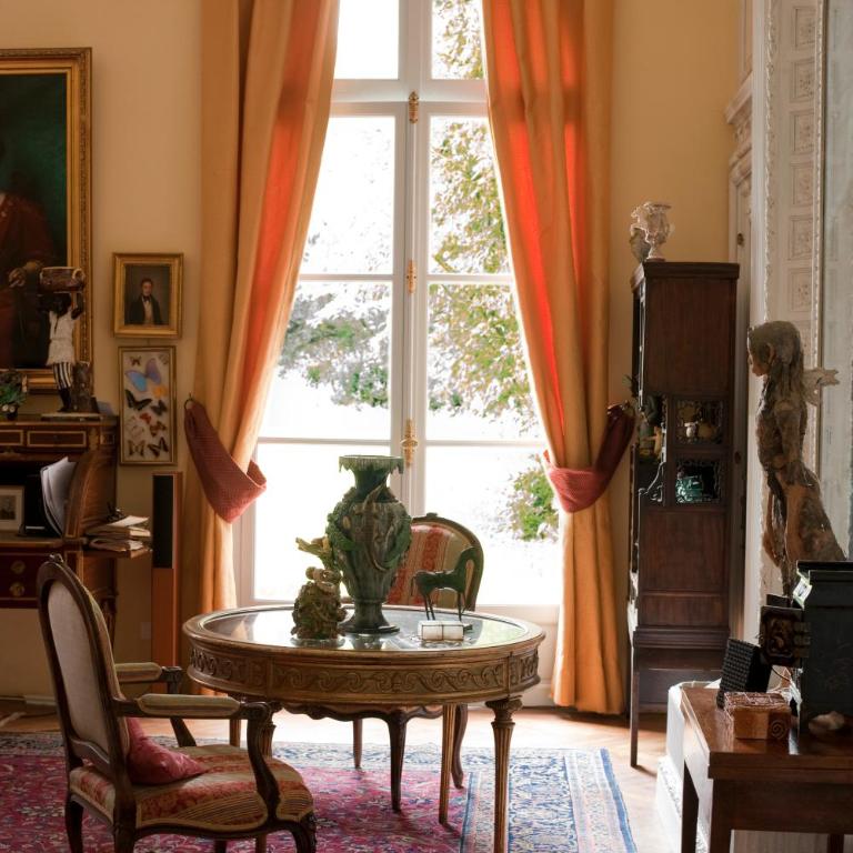 Chateau de Raissac - Chambre Double de Luxe Jaune - Vue sur Jardin - 5