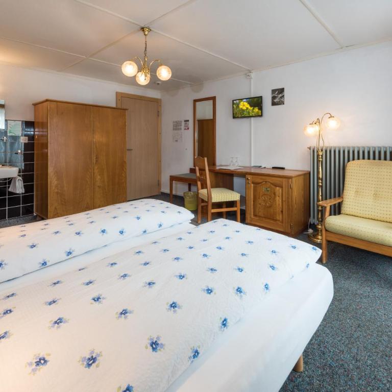 Hotel Rhodania - Doppelzimmer mit einem Balkon oder einer Terrasse und eingeschränktem Blick auf das Matterhorn - 8