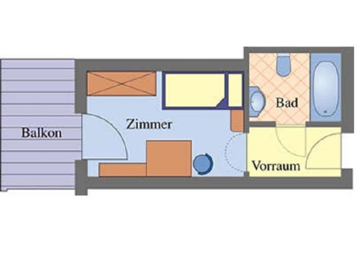 Hotel Neue Post - Einzelzimmer mit Balkon - 5