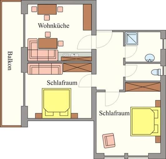 Haus Birgit - Apartment mit 2 Schlafzimmern und Balkon - 5