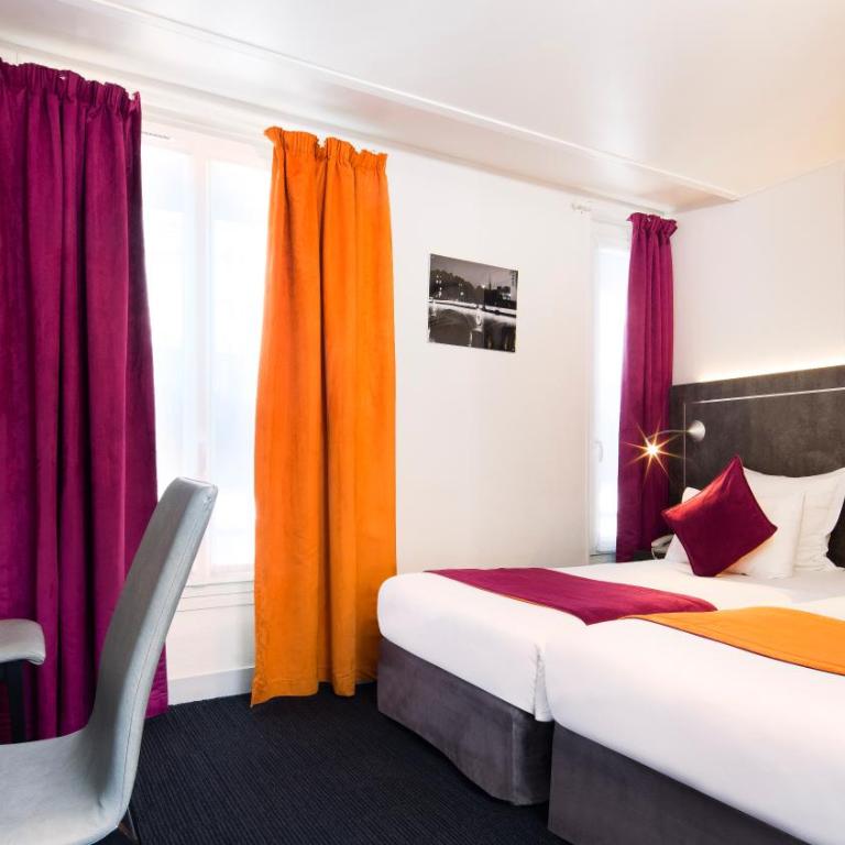 Hôtel du Plat d'Etain - Chambre Lits Jumeaux - 8