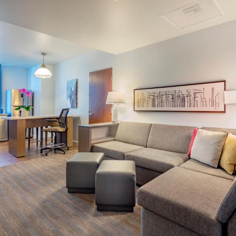 Hyatt House Mexico City Santa Fe - Suite de 1 dormitorio con cocina y 2 camas grandes - 3
