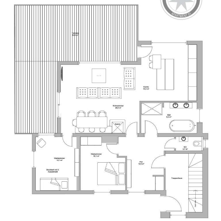 AlpenglueckGastein - Private mountain lodge - Apartment - Erdgeschoss - 13