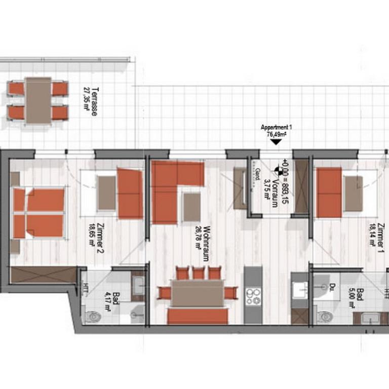 Aparthotel Garni Schranz - Appartement 2 Chambres - 19
