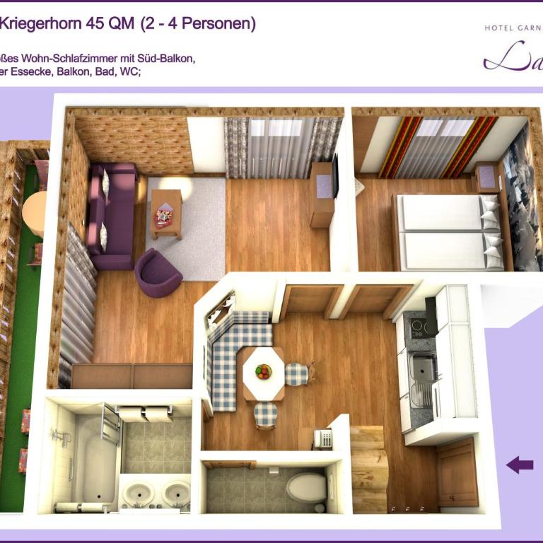Hotel Garni Lavendel - Apartment (2 Erwachsene) - 1