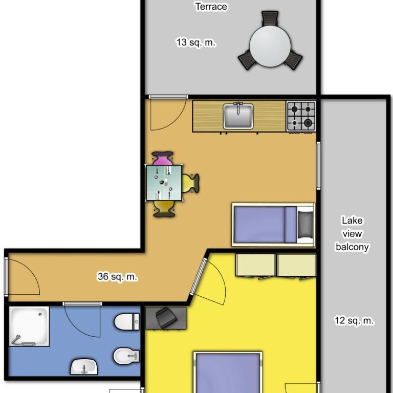 Residence Bellavista - Appartamento con 1 Camera da Letto, Terrazza e Vista Lago - Primo Piano - 1