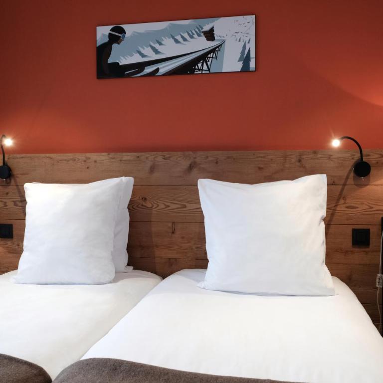 Hôtel La Grande Lanière - Chambre Lits Jumeaux - Vue sur Montagne - 2
