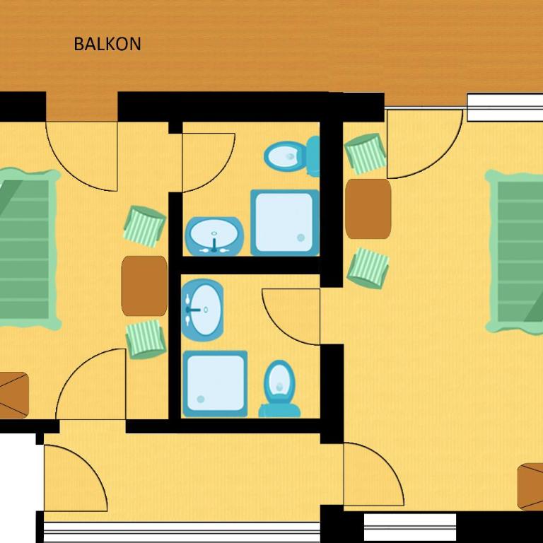 Familienhotel Central - Familienzimmer mit 2 Schlafzimmern - 2