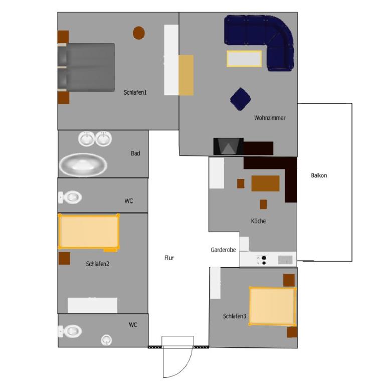 Ferienwohnungen dorfhaus - Three-Bedroom Apartment (Vielplatz) - 19
