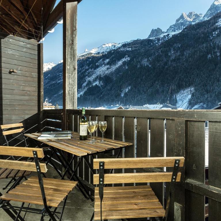 Apartment Grepon 6 Incredible Mont Blanc View Chamonix - Apartment mit 1 Schlafzimmer und Alkoven - 17