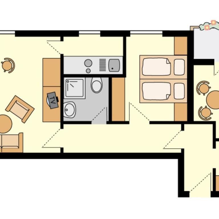 Gästehaus Sinz - Apartment mit 2 Balkonen - 6 - 1