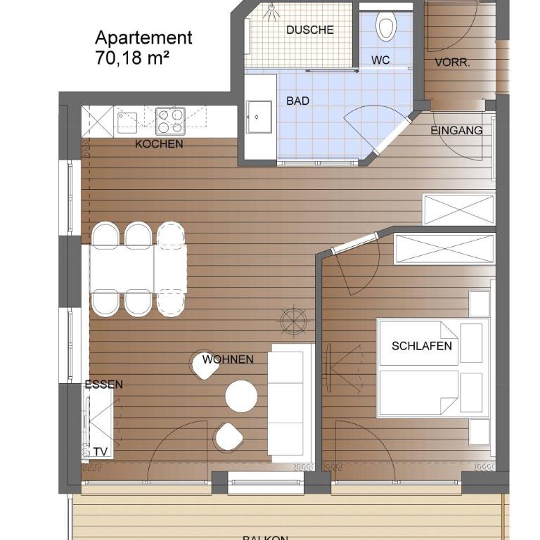 Wagner's Aparthotel - Apartment mit 1 Schlafzimmer - 8