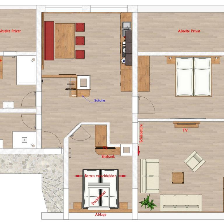 Ferienwohnungen Rotzler - Superior Apartment mit 2 Schlafzimmern - 9