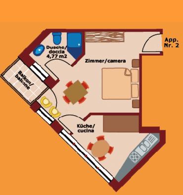 Apartments Haus Martin - Apartment mit 1 Schlafzimmer - 5