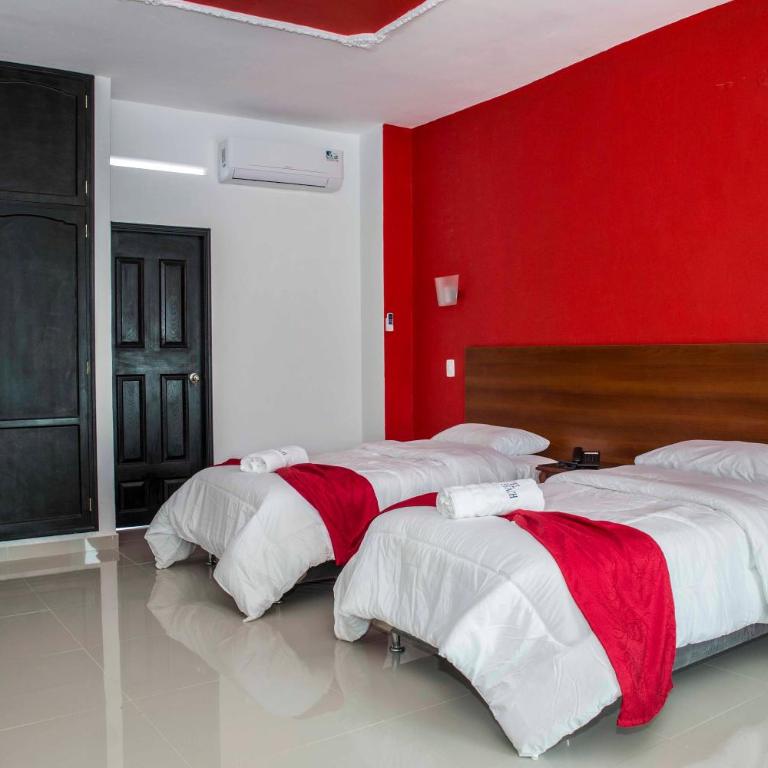 Hotel Large Beach - Habitación Doble Estándar con vistas al mar - 2 camas - 3