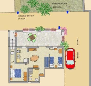 Elios casevacanze sulla spiaggia - Two-Bedroom Apartment with Terrace and Sea View - 10