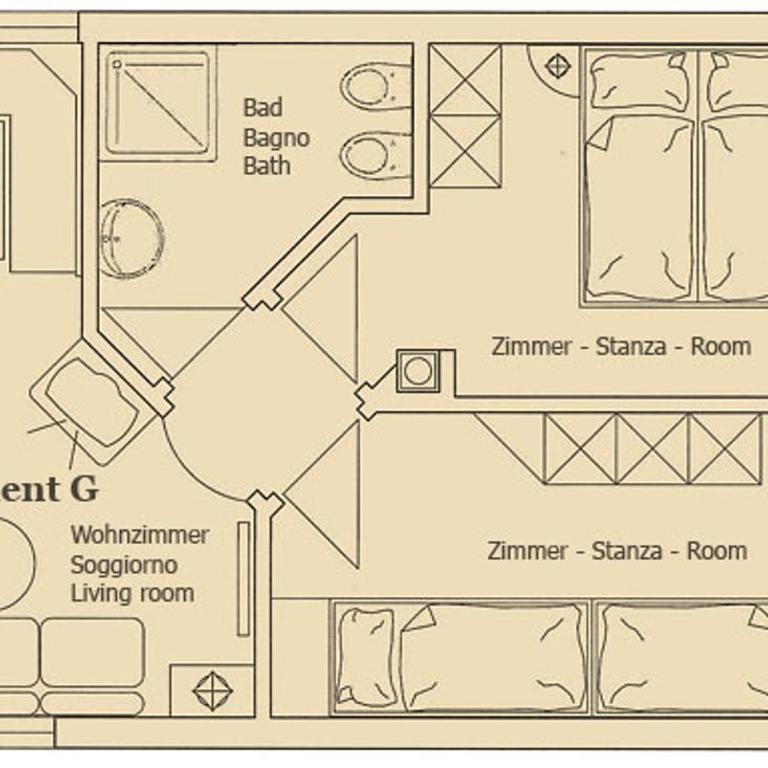 Appartements Barbara - Piccolo Appartamento con 2 Camere da Letto e Balcone - 8