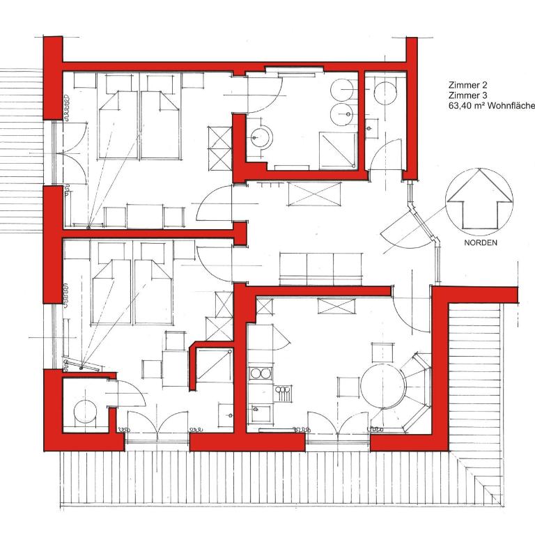 Hotel Garni Brigitte - Two-Bedroom Apartment with Balcony (4 Adults) - 11
