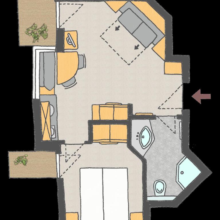 Appartements Aurikel Corso - Apartment F mit 1 Schlafzimmer - 1