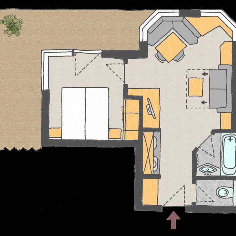 Appartements Aurikel Corso - Apartment mit 1 Schlafzimmer E - 1