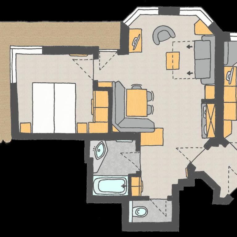Appartements Aurikel Corso - Apartment A mit 2 Schlafzimmern - 1