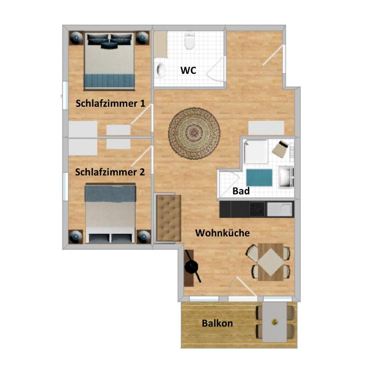 Anna's Home - Ferienwohnungen - Apartment mit Balkon - 9
