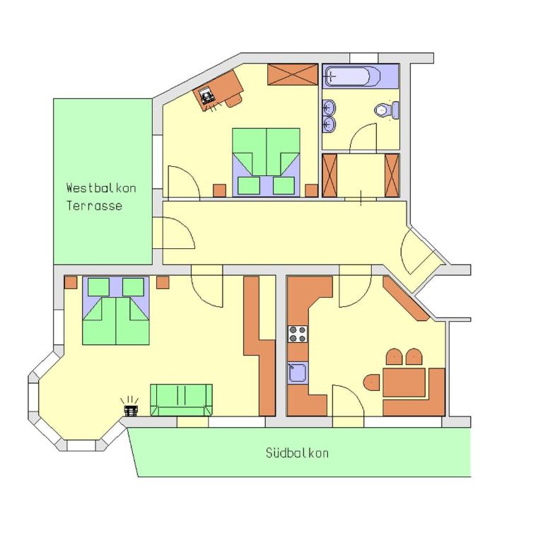 Hubertus Appartements - Apartment mit 2 Schlafzimmern (Larain) - 5