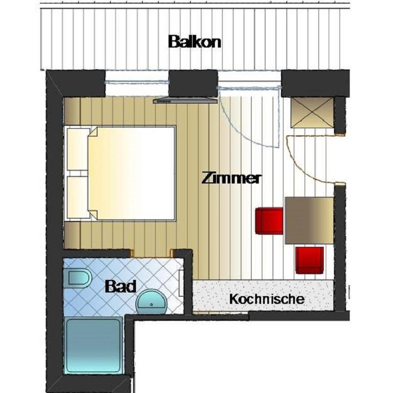 Aparthotel Rubinius - Apartment mit Balkon (2 Erwachsene) - 3