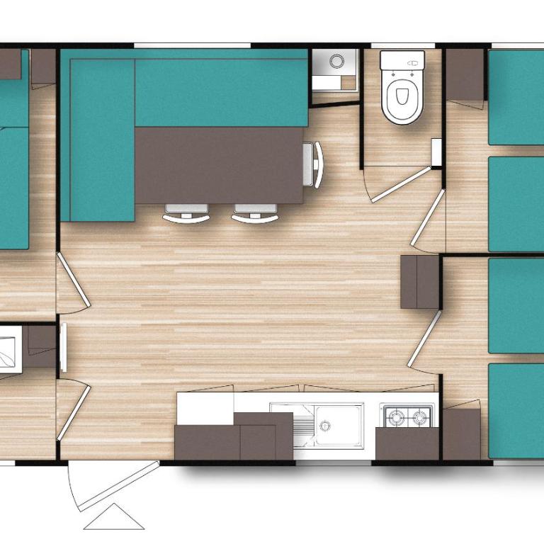 Camping Resort Les Champs Blancs - Mobile Home avec Climatisation (6 Adultes) - 5