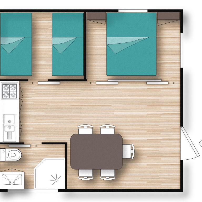 Camping Resort Les Champs Blancs - Chalet Climatisé (5 Adultes) - 5