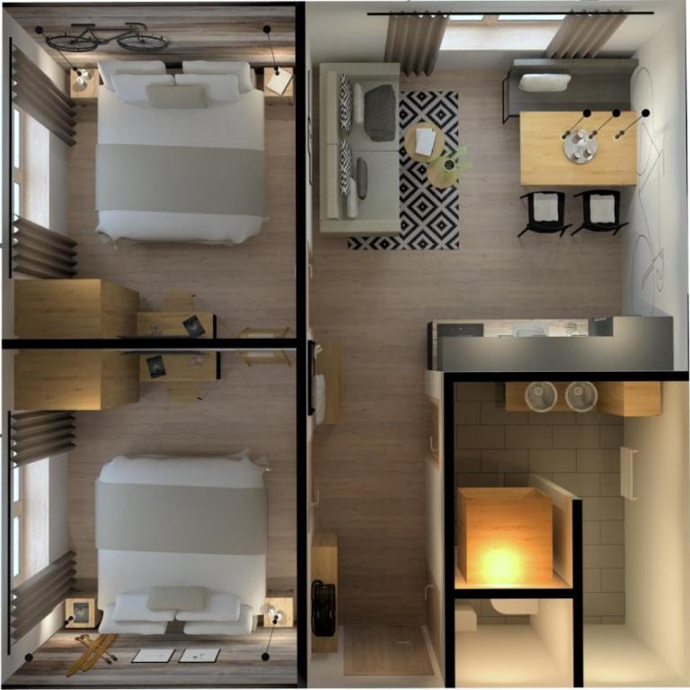 Appartements Der Fuchsbau - Apartment mit 2 Schlafzimmern im Keller - 6