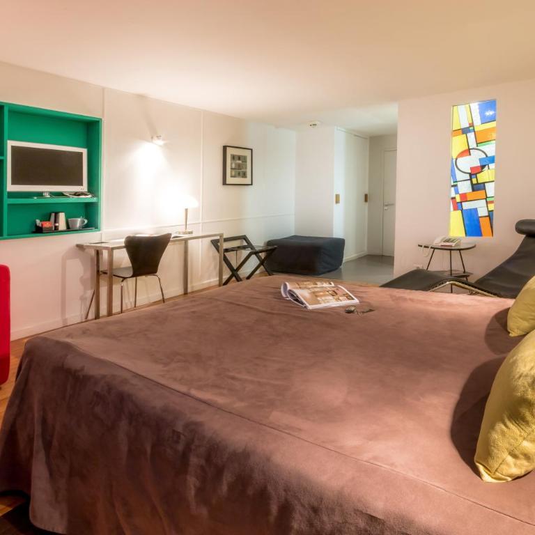 Hotel le Corbusier - Chambre Double de Luxe avec Balcon - Vue sur Parc - 8