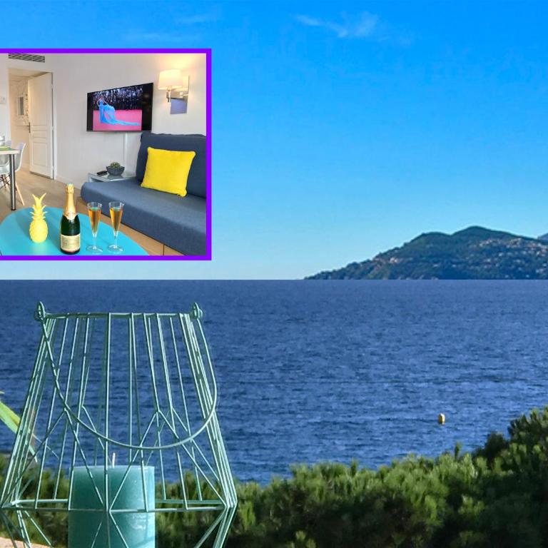 ZEN BEACH CANNES Sea View Apartment Beach in front X2 Pools-AC-Clim-Wifi-Free Parking inside - Appartement - Vue sur Mer - 1