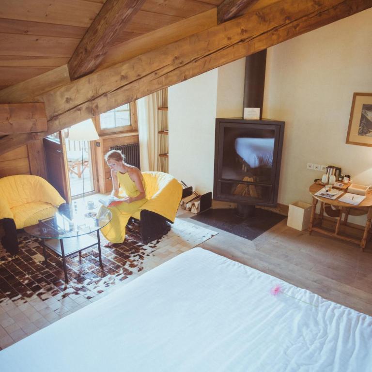 Le Hameau Albert 1er - Relais & Châteaux - Chambre Double ou Lits Jumeaux Prestige avec Cheminée - La Ferme - 2