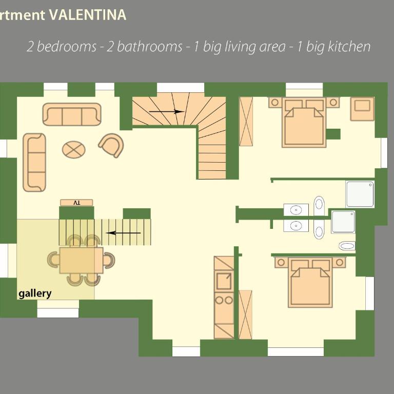 Villa Benedikt - Apartment mit 2 Schlafzimmern und Balkon – Dachgeschoss - 17