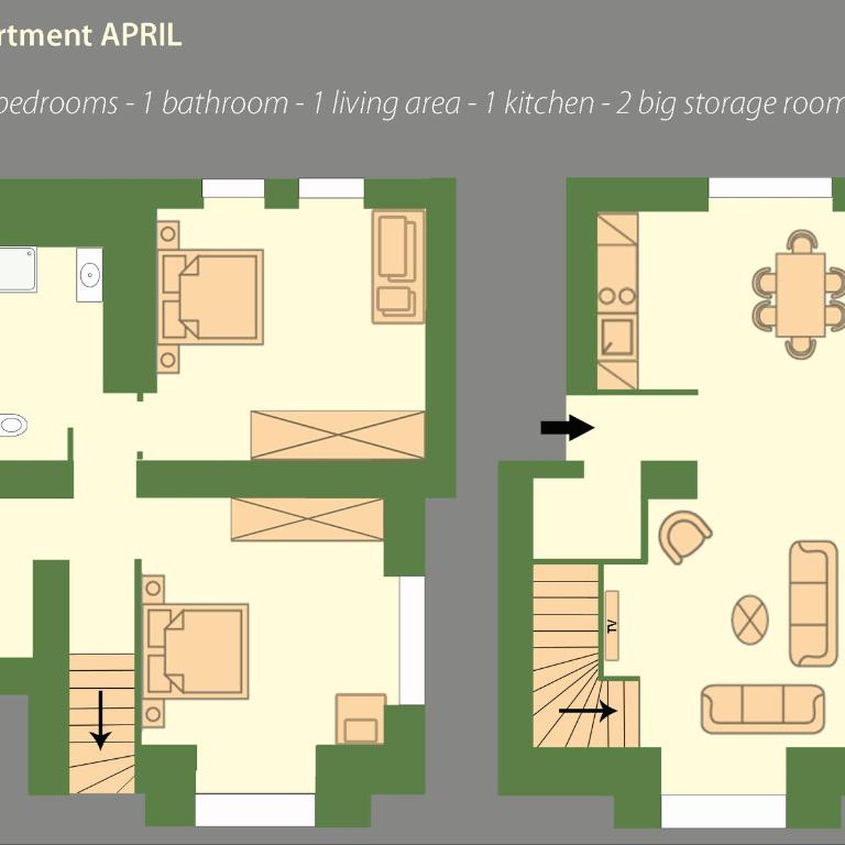 Villa Benedikt - Apartment mit 2 Schlafzimmern und Balkon - 14