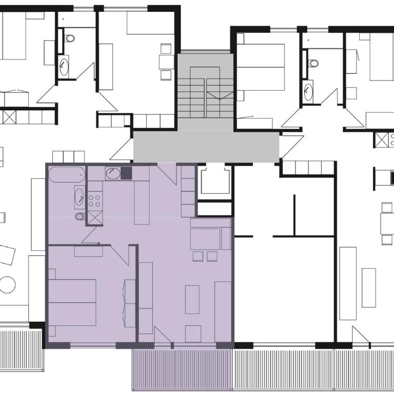 Myzermatt Monazit - Apartment mit 1 Schlafzimmer und Balkon - 1. Etage - 2