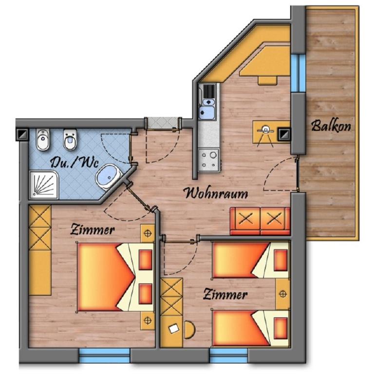 Gasserhof Aicha - Appartamento con 2 Camere da Letto - 1